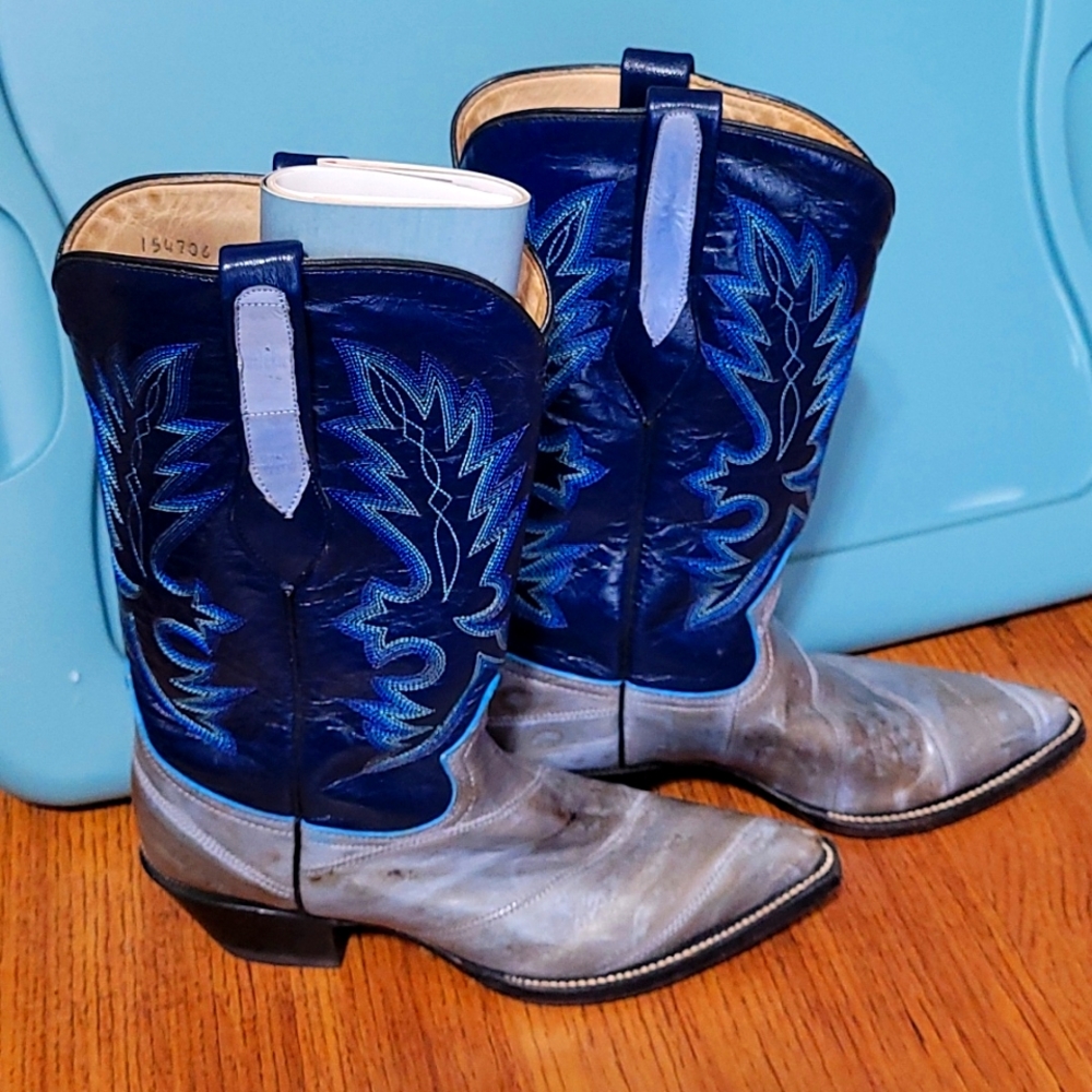 Vintage Corral Blue Eel Boots 7 61/2